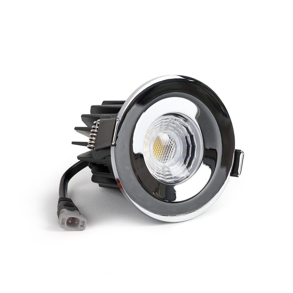 Polished Chrome CCT Fire Rated LED Dimmable 10W IP65 Downlight - SE Home