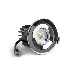Polished Chrome CCT Fire Rated LED Dimmable 10W IP65 Downlight - SE Home