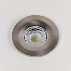 Brushed Chrome CCT Fire Rated LED Dimmable 10W IP65 Downlight - SE Home