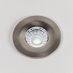 Brushed Chrome CCT Fire Rated LED Dimmable 10W IP65 Downlight - SE Home