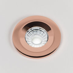 Polished Copper CCT Fire Rated LED Dimmable 10W IP65 Downlight - SE Home