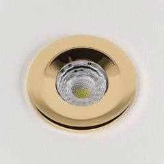 Polished Brass CCT Fire Rated LED Dimmable 10W IP65 Downlight - SE Home