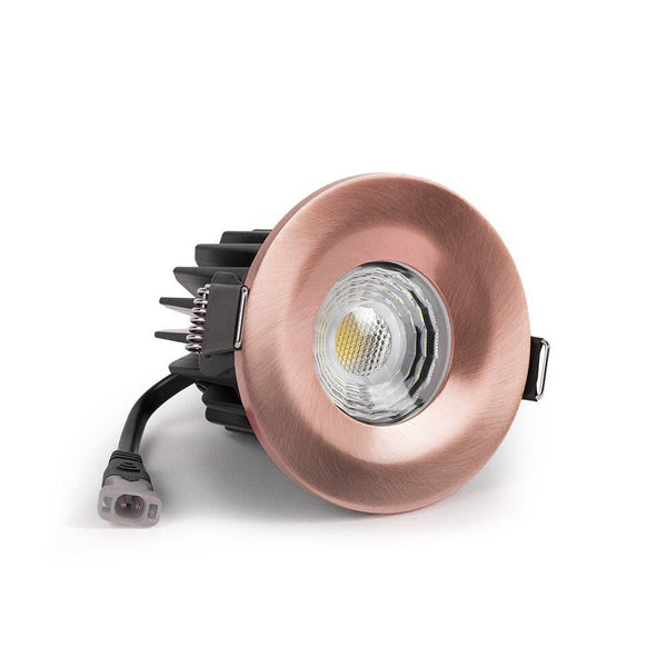 Brushed Copper CCT Fire Rated LED Dimmable 10W IP65 Downlight - SE Home