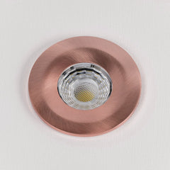 Brushed Copper CCT Fire Rated LED Dimmable 10W IP65 Downlight - SE Home