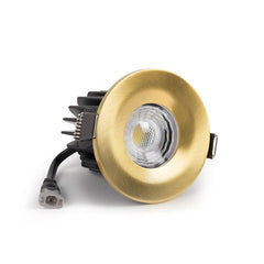 Brushed Brass CCT Fire Rated LED Dimmable 10W IP65 Downlight - SE Home