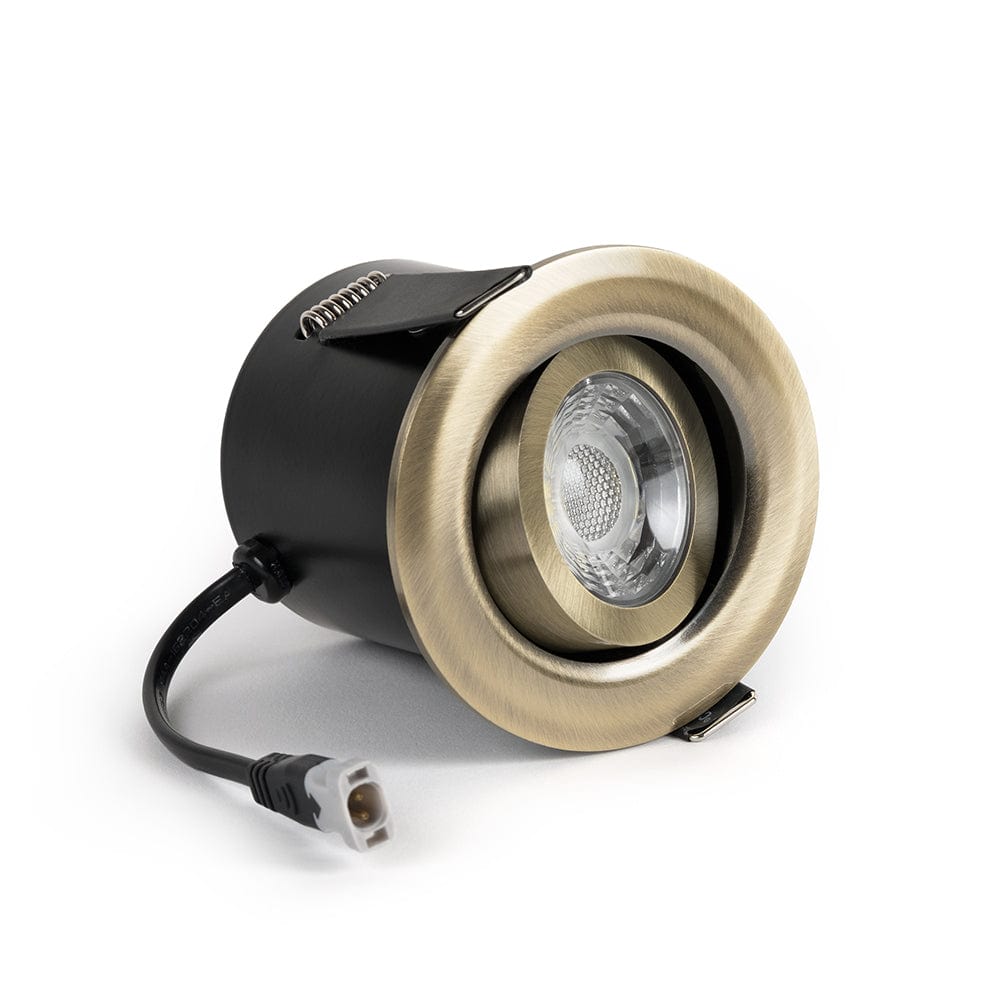 Antique Brass Tiltable Adjustable 4K Fire Rated LED 6W IP44 Dimmable Downlight - SE Home