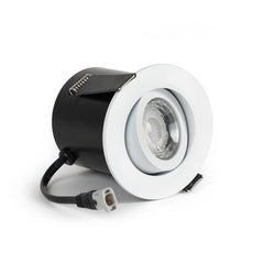 White Tiltable 4K Fire Rated LED 6W IP44 Dimmable Downlight - SE Home