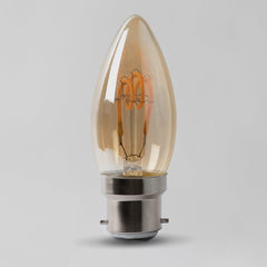 2w B22 Vintage Edison Candle LED Light Bulb 1800K T-Spiral Filament Dimmable - SE Home