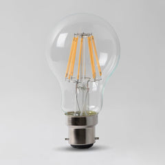 8w B22 GLS LED Light Bulb 4100K Standard Straight Filament Dimmable - SE Home