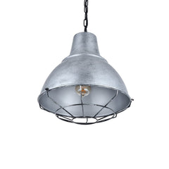 Compton Blackened Chrome Caged Bell Hallway Pendant Light - SE Home