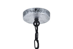 Compton Blackened Chrome Caged Bell Hallway Pendant Light - SE Home
