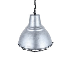 Compton Blackened Chrome Caged Bell Hallway Pendant Light - SE Home