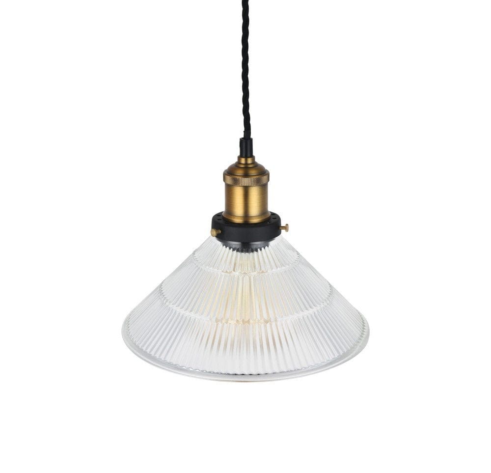 Romilly Tapered Etched Glass French Style Pendant Light - SE Home