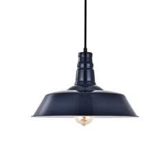 Squid Ink Navy Blue Industrial Breakfast Bar Pendant Light - Argyll - SE Home