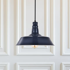 Squid Ink Navy Blue Industrial Breakfast Bar Pendant Light - Argyll - SE Home