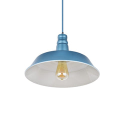 Aston Blue Industrial Breakfast Bar Pendant Light - Argyll - SE Home