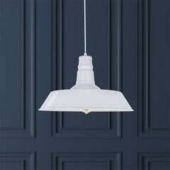 Pure White Industrial Breakfast Bar Pendant Light - Argyll - SE Home