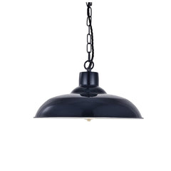 Portland Reclaimed Style Industrial Pendant Light Squid Ink Navy Blue - SE Home