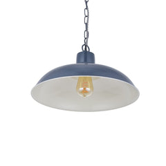 Portland Reclaimed Style Industrial Pendant Light Leaden Grey Slate - SE Home