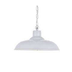 Portland Reclaimed Style Industrial Pendant Light Pale Grey - SE Home