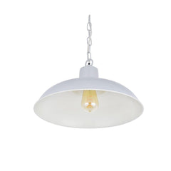 Portland Reclaimed Style Industrial Pendant Light Pale Grey - SE Home