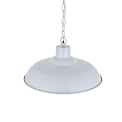 Portland Reclaimed Style Industrial Pendant Light Pale Grey - SE Home