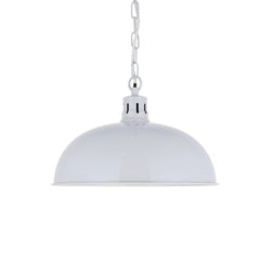 Berwick Rustic Dome Pendant Light Pale Grey - SE Home