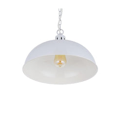 Berwick Rustic Dome Pendant Light Pale Grey - SE Home