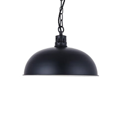 Berwick Rustic Dome Pendant Light Matt Black - SE Home