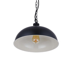 Berwick Rustic Dome Pendant Light Matt Black - SE Home