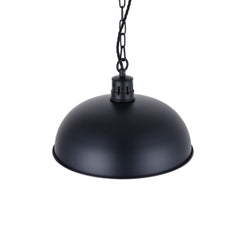 Berwick Rustic Dome Pendant Light Matt Black - SE Home