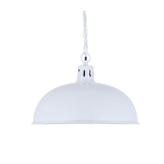 Berwick Rustic Dome Pendant Light Pure White - SE Home