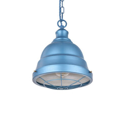 Ganton Vintage Cage Pendant Light Aston Blue - SE Home