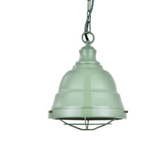 Ganton Vintage Cage Pendant Light Chalk Mint Green - SE Home