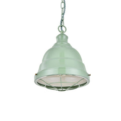 Ganton Vintage Cage Pendant Light Chalk Mint Green - SE Home
