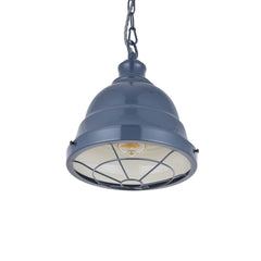 Ganton Vintage Cage Pendant Light Leaden Grey Slate - SE Home