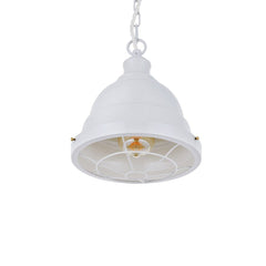 Ganton Vintage Cage Pendant Light Pale Grey - SE Home