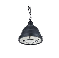 Ganton Vintage Cage Pendant Light Matt Black - SE Home