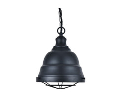 Ganton Vintage Cage Pendant Light Matt Black - SE Home