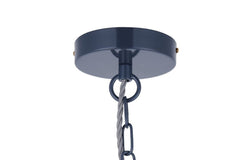 Brewer Cage Industrial Pendant Light Squid Ink Navy Blue - SE Home
