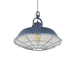 Brewer Cage Industrial Pendant Light Leaden Grey Slate - SE Home