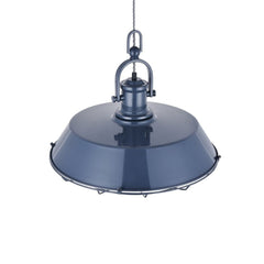 Brewer Cage Industrial Pendant Light Leaden Grey Slate - SE Home