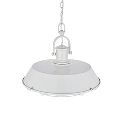 Brewer Cage Industrial Pendant Light Clay White Cream - SE Home
