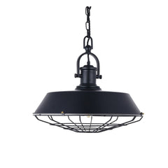Brewer Cage Industrial Pendant Light Matt Black - SE Home