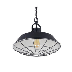 Brewer Cage Industrial Pendant Light Matt Black - SE Home