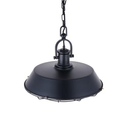 Brewer Cage Industrial Pendant Light Matt Black - SE Home