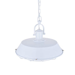 Brewer Cage Industrial Pendant Light Pure White - SE Home