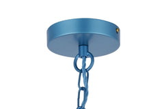 Wardour Industrial Bay Pendant Light Aston Blue - SE Home