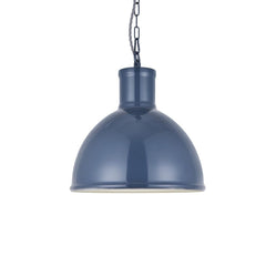 Wardour Industrial Bay Pendant Light Leaden Grey Slate - SE Home