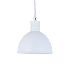 Wardour Industrial Bay Pendant Light Pure White - SE Home